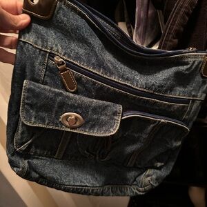 Source Unknown Blue Denim Shoulder Bag